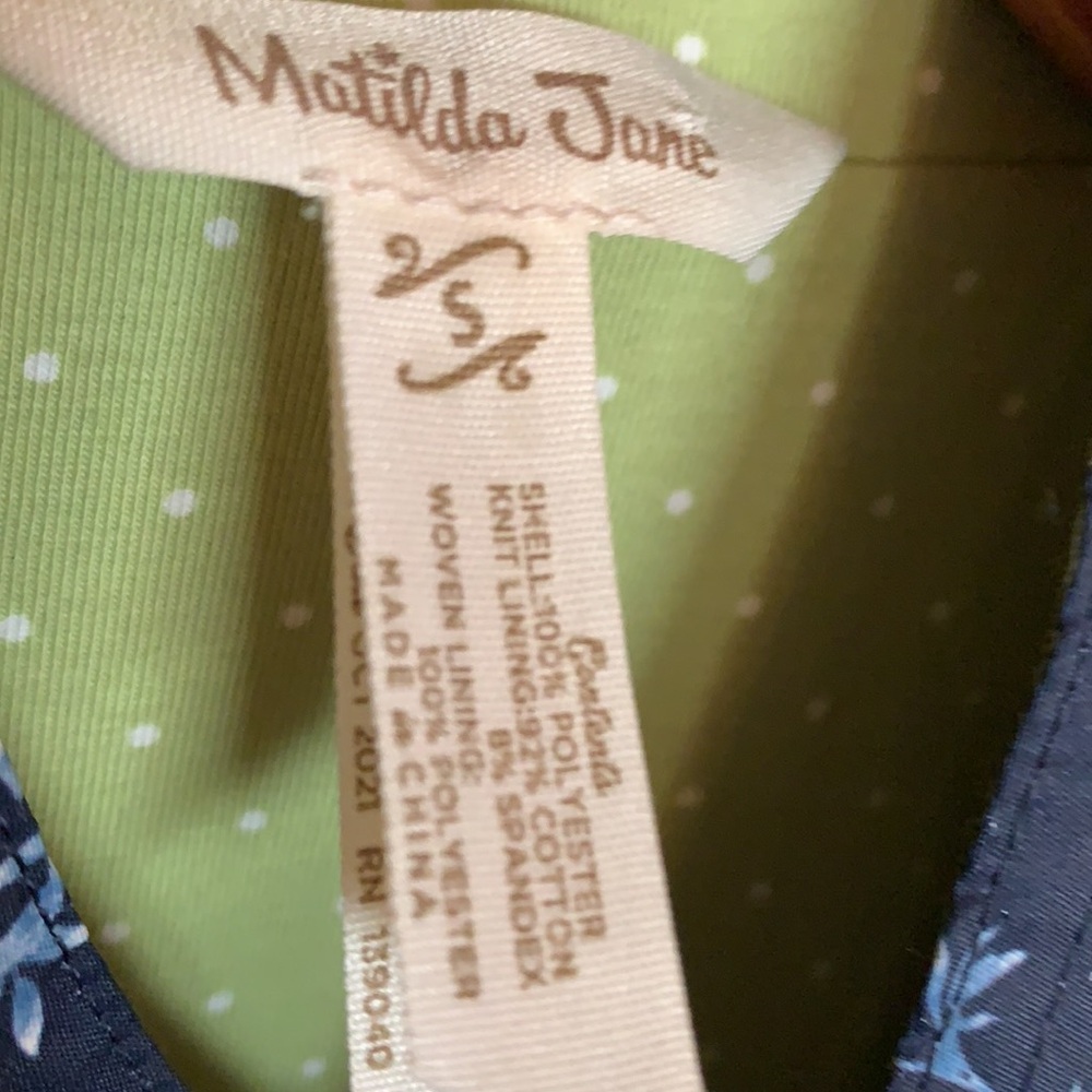 Matilda Jane Enchanted Garden Brighten The Day Floral Polka Dot Rain Jacket Sz S View 5